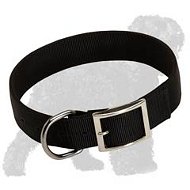 Extra wide strong 2 ply nylon collar for Black Russian Terrier