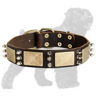 Amazing Super Strong and Durable Leather Collar for Russian Terriers