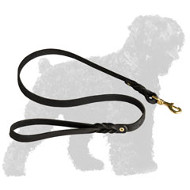 Handcrafted Braided Leather Russian Terrier Leash