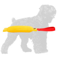 French Linen Black Russian Terrier Bite Tug with Handle