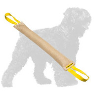 Reliable Jute Black Russian Terrier Bite Tug with 2 Handles