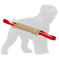 Safe Jute Russian Terrier Bite Tug with 2 Handles