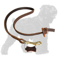 Training Leather Russian Terrier Leash with Unique Handle