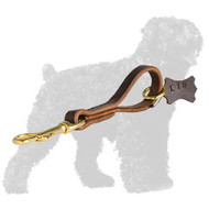 Easy to Use Short Leather Russian Terrier Leash