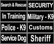 Patches for Black Russian Terrier Collars and Harnesses