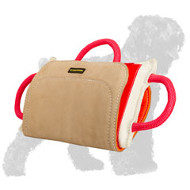 Training Russian Terrier Bite Pillow with Leather Cover