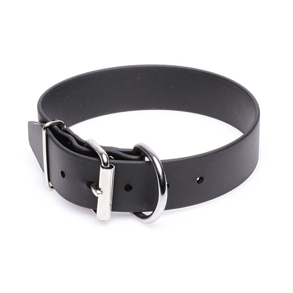 Extra Wide Black Biothane Black Russian Terrier Collar