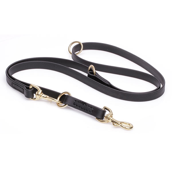 Multipurpose Black Biothane Black Russian Terrier Leash for over 7 Different Activities