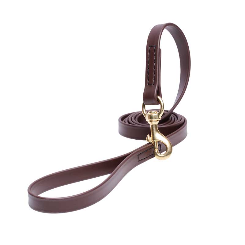 Brown Waterproof Black Russian Terrier Leash Made of Biothane