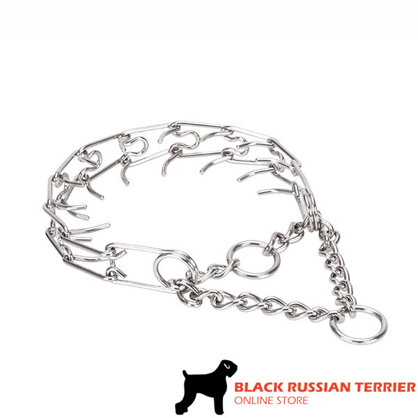 Corrosion resistant O-ring on stainless steel prong collar