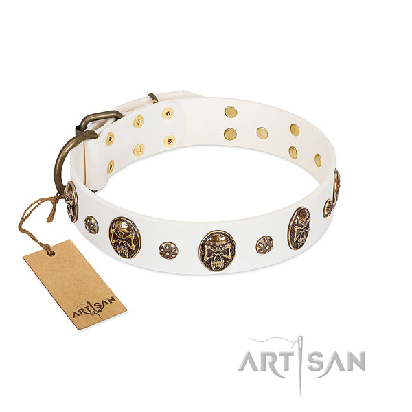 Significant full grain genuine leather collar for your pet