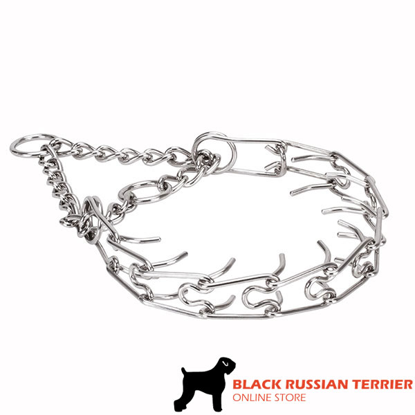 Pinch collar of durable stainless steel for badly behaved pets