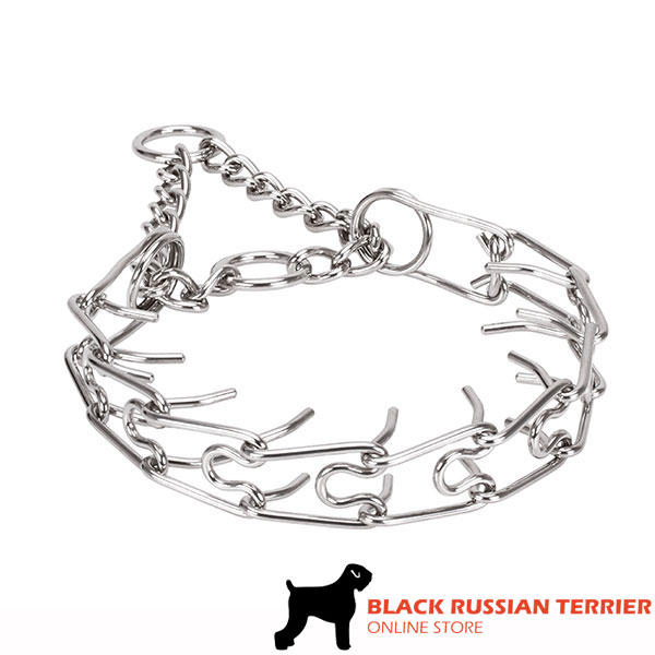 Dependable rust proof dog prong collar with stainless steel removable links