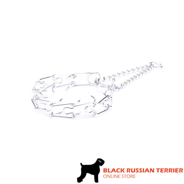 Finest quality chrome plated steel prong collar for training