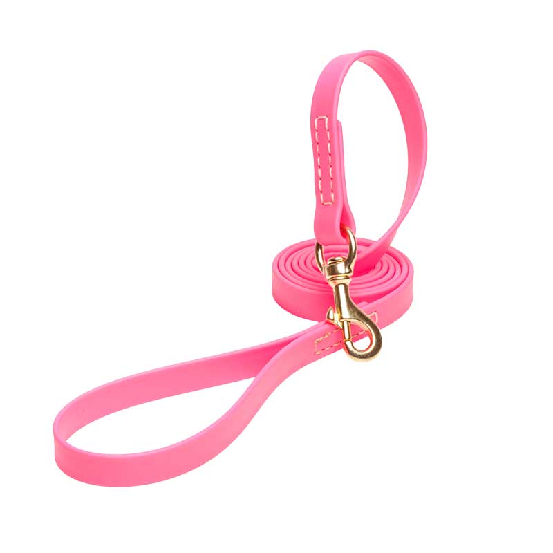 Pink Waterproof Black Russian Terrier Leash Made of Biothane