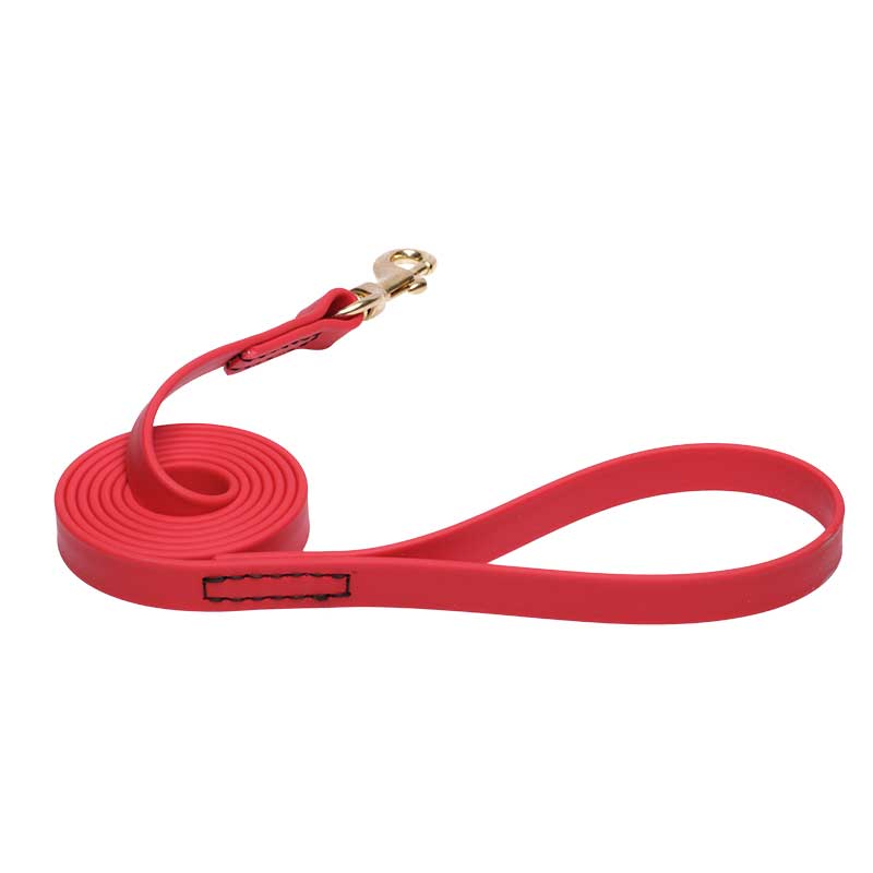 Red Waterproof Black Russian Terrier Leash Made of Biothane