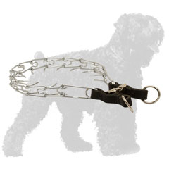 Reliable Chrome Plated Steel Dog Pinch Collar for Russian Terrier for Behavior Correction