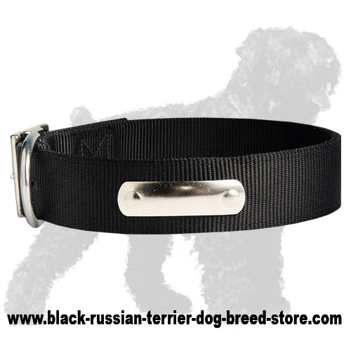 Extra Strong 2 Ply Nylon All Weather Collar for Black Russian Terriers