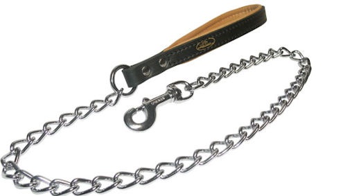 Selling Chain Lead with leather handle for Black Russian Terrier