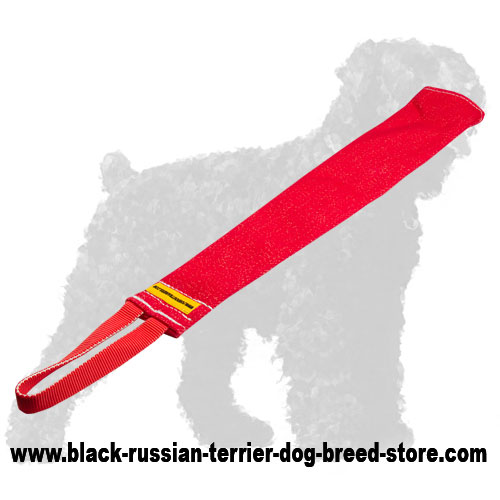 Durable French Linen Black Russian Terrier Bite Rag