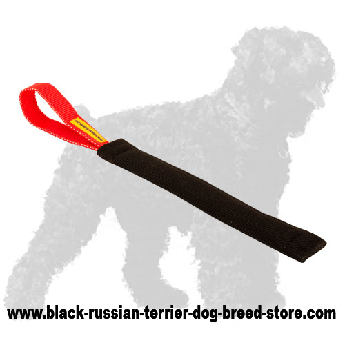 Stitched French Linen Russian Terrier Tug with a Loop