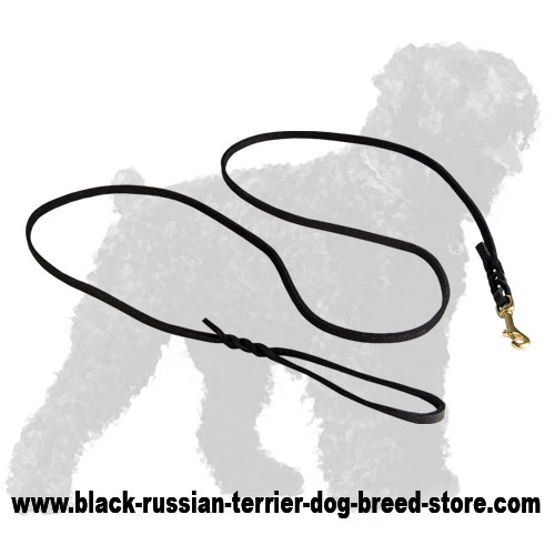 Hand-made Leather Russian Terrier Leash