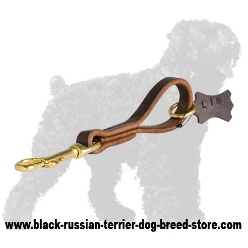 Easy to Use Short Leather Russian Terrier Leash
