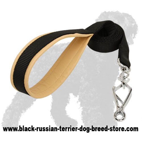 Hand-Made Nylon Russian Terrier Leash with Padded Handle