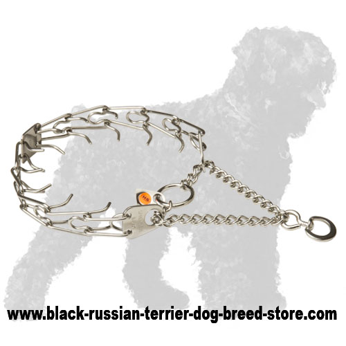 Herm Sprenger Stainless Steel Black Russian Terrier Prong Collar
