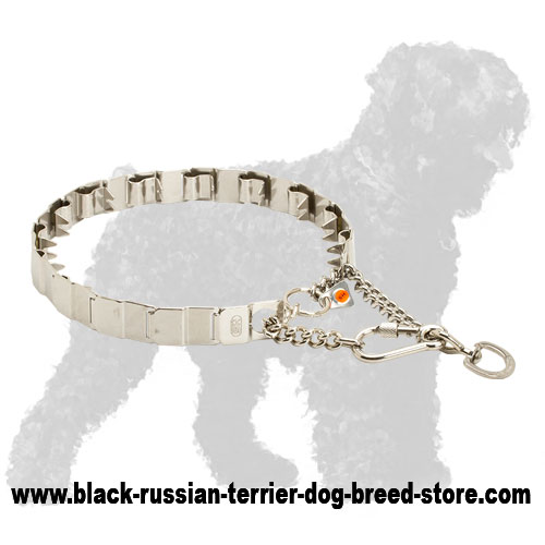 Strong Stainless Steel Russian Terrier Neck Tech Prong Collar
