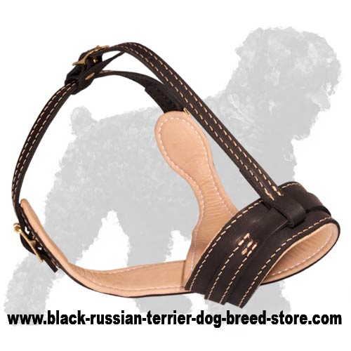 Royal Nappa Easy Wearing Leather Dog Muzzle