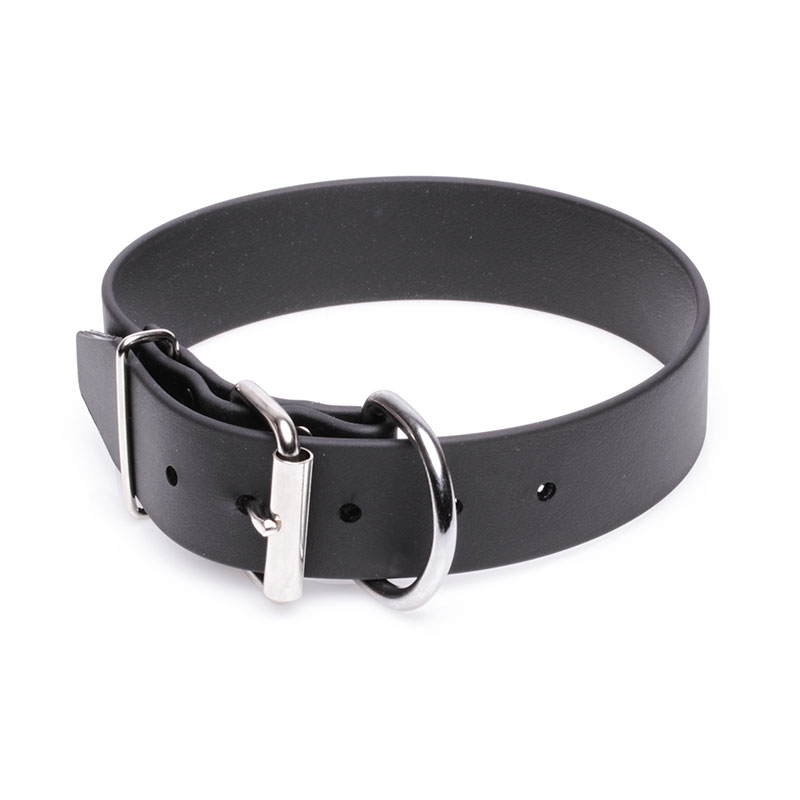 Extra Wide Black Biothane Black Russian Terrier Collar