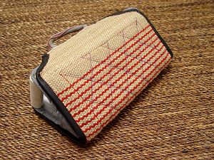 Dog bite developer cuff/cover made of jute with handle