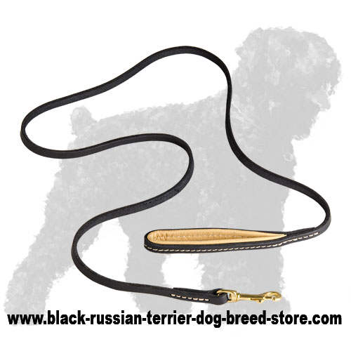 Soft Walking Leather Russian Terrier Leash